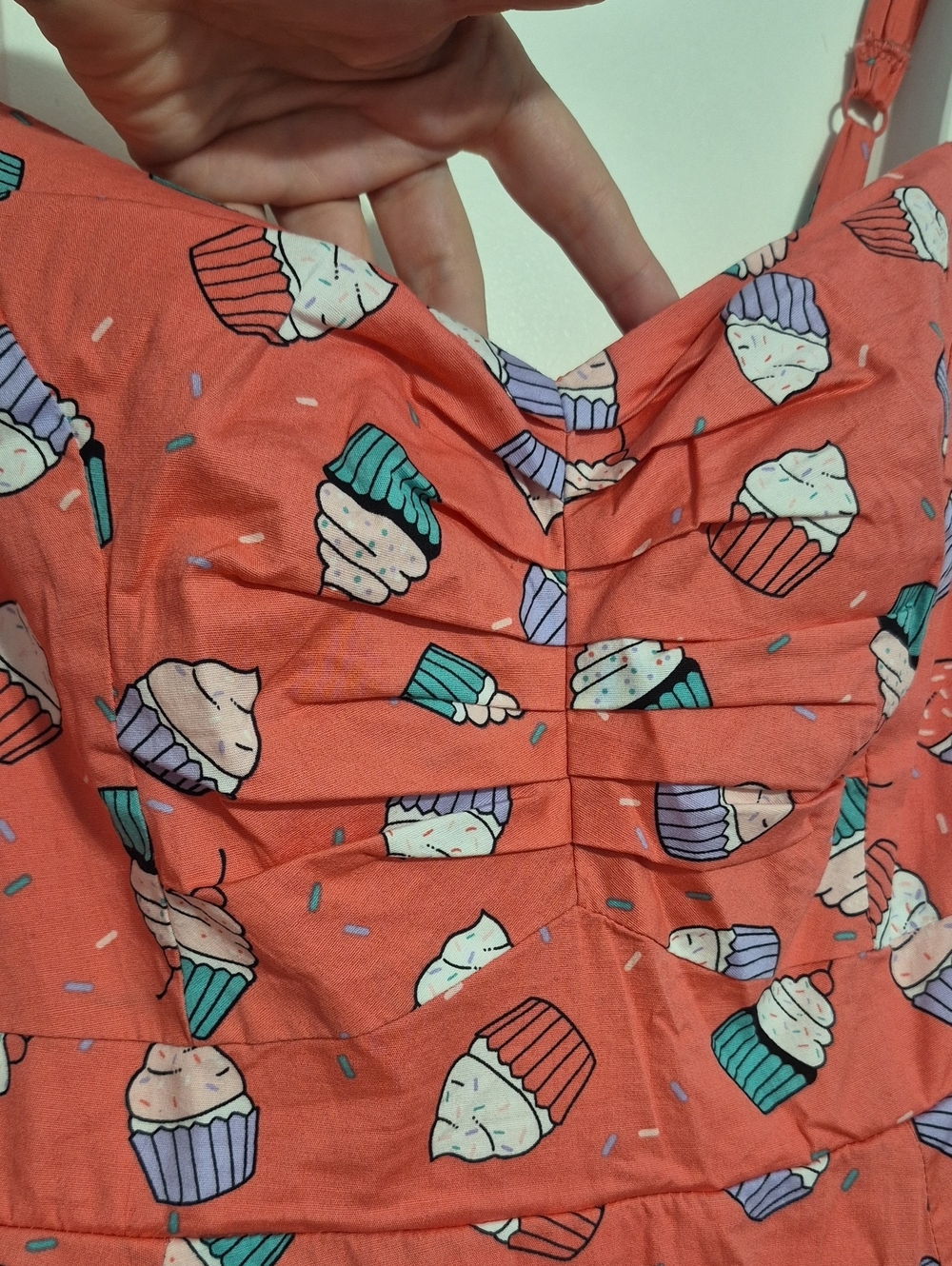 TORRID Coral Cupcake Print Sundress - Picture 4 of 10